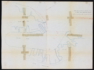 Plan showing proposed harbor line at Rocky Neck, Gloucester Harbor
