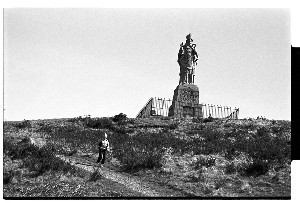 Eddie McGrady, MP, jogging near St. Patrick's monument at Saul, Downpatrick, after beating Enoch Powell for the local seat in the Westminster Election