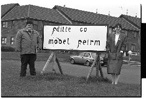 Sinn Fein workers at Downpatrick's Model Farm Estate