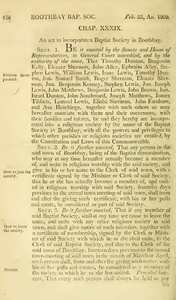 1808 Chap. 0039. An Act To Incorporate A Baptist Society In Boothbay.