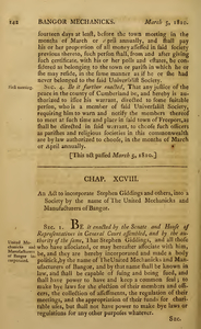 1809 Chap. 0099. An Act To Incorporate Stephen Giddings And Others, Into A Society By The Name Of The United Mechanicks And Manufacturers Of Bangor.