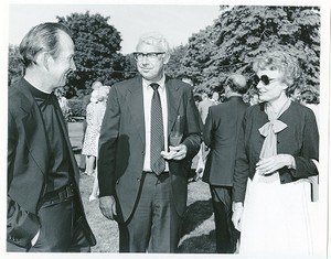 Monan, J. Donald at his 25th anniversary of priesthood with Margaret Dwyer