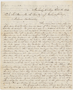 Anti-Slavery Society letter to the faculty, 1834 October 21