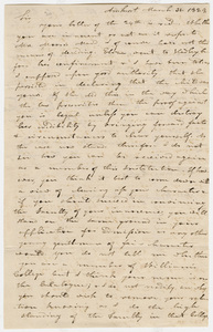 Copy of Heman Humphrey letter to Henry C. Towner, 1824 March 31