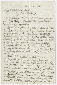 Henry Martyn Storrs letter to Edward Hitchcock, Jr., 1864 March 10