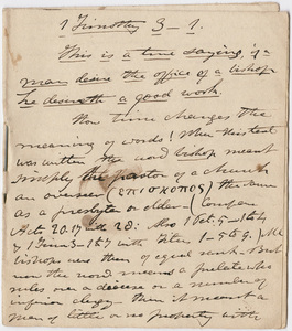 Edward Hitchcock sermon notes, 1839 July