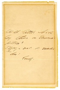 Emily Dickinson letter to Little Ned