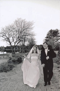 Happy couple, Jill and Bill on their wedding day