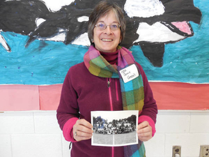 Bonnie Gossels at the Wayland Mass. Memories Road Show