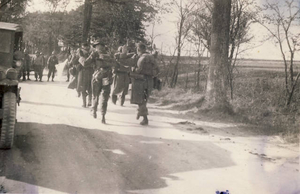 Germans surrendering with white flag