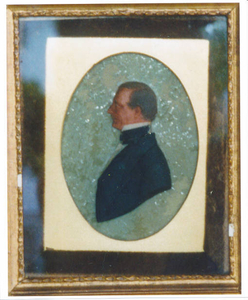 Wax portrait/sculpture of father of Richard E. Chapman