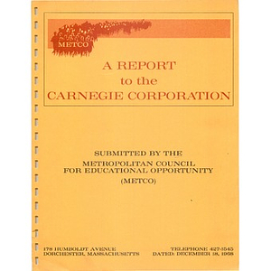 A report to the Carnegie Corporation.