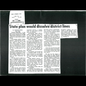 State plan would dissolve district lines.