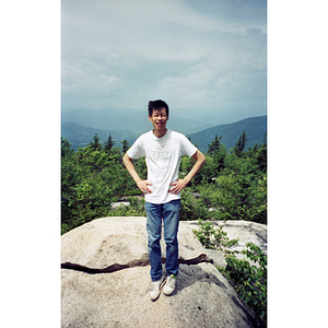 Association member hiking in New Hampshire