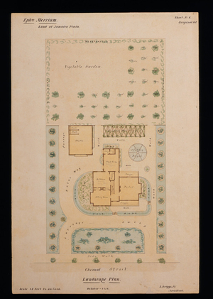 Landscaping plan of the Ephraim Merriam House, Jamaica Plain, Boston, Mass., Oct. 1856