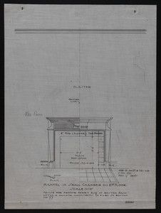 Mantel in Small Chamber on 2nd Floor, Revised July 12, 1906