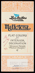 Mellotone Flat Colors for interior decoration, The Lowe Brothers Company, Dayton and Toronto, Ohio