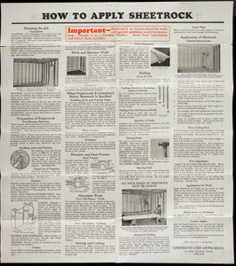 How to apply sheetrock, United States Gypsum Company, 205 West Monroe Street, Chicago, Illinois