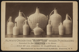 Trade card for the Ellenville Glass Co., Ellenville, New York, undated