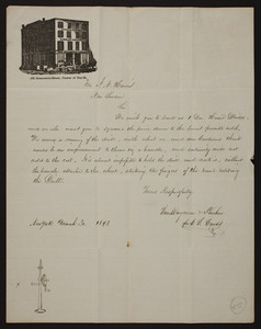Letterhead for Van Wagenen & Tucker, importers of German & English hardware, 172 Greenwich-Street, corner of Dey-Street, New York, New York, dated March 30, 1848