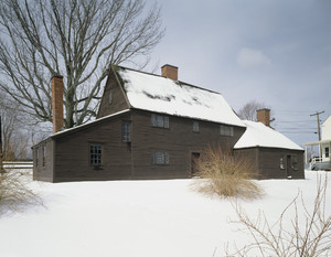 Exterior in snow, Jackson House, Portsmouth, N.H.