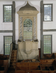 Pulpit, Rocky Hill Meeting House, Amesbury, Mass.