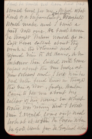 Thomas Lincoln Casey Notebook, May 1889-July 1889, 80, and he said he would not have time