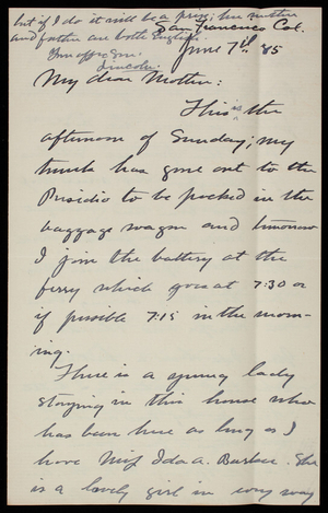 Thomas Lincoln Casey, Jr. To Emma Weir Casey, June 7, 1885 - Digital ...