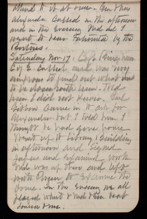 Thomas Lincoln Casey Notebook, November 1894-March 1895, 006, attend to it at once. Gen and Mrs.