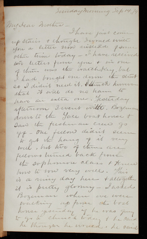 Harry Weir Casey To Emma Weir Casey, September 14, 1879 - Digital ...