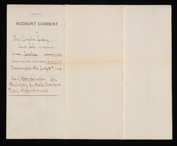 Accounts Current of Thos. Lincoln Casey - July 1883, July 31, 1883
