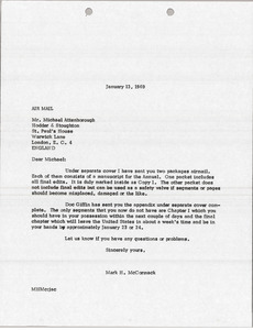 Letter from Mark H. McCormack to Hodder and Stoughton