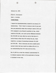 Memorandum from John L. Macklin to Mark H. McCormack