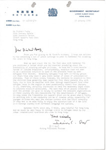 Letter from Ian C. Orr to Richard Avory