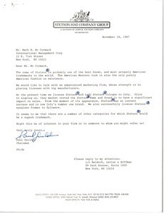 Letter from Paul Guilden to Mark H. McCormack