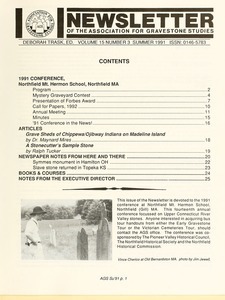 Newsletter of the Association for Gravestone Studies. Vol. 15, no. 3