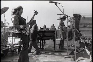 Hollywood Speedway Rock Festival: Jo Jo Gunne in performance, bassist (Jimmy Randall) in foreground