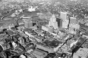 Aerial view of downtown Providence