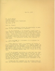 Letter from Judi Chamberlin to Lawrence J. Siegel