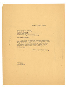 Letter from W. E. B. Du Bois to Louise Speir