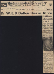 Dr. W. E. B. Du Bois dies in Africa