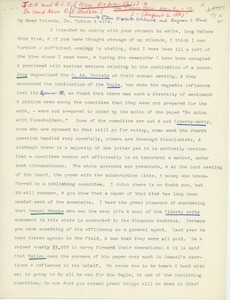 Transcript of letter from Jane Elizabeth Hitchcock and Benjamin Smith Jones to Erasmus Darwin Hudson and Martha Hudson