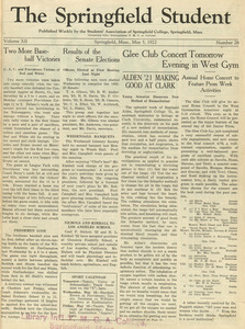 The Springfield Student (vol. 12, no. 26), May 5, 1922