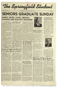 The Springfield Student (vol. 33, no. 20) March 8, 1943