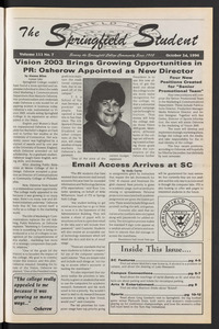 The Springfield Student (vol. 111, no. 7) Oct. 24, 1996