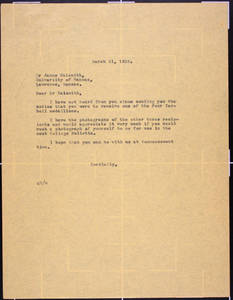 Letter to Naismith from Draper (March 21, 1935)