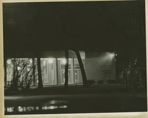 Entrance to Cheney Dining Hall at Night