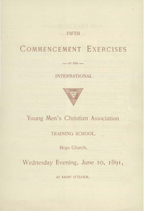 Springfield College Commencement Program (1891)