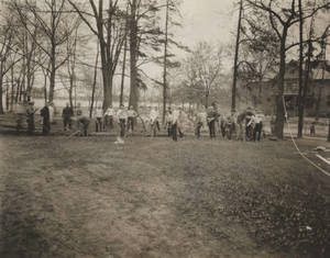 Building a sidewalk, ca. 1921