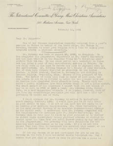 Letter from D. Willard Lyon to Laurence L. Doggett (February 14, 1920)